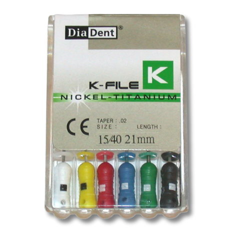 DiaDent K-Files – Nickel Titanium (NiTi)