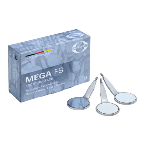 Hahnenkratt MEGA FS Rhodium – Dental Mirrors (12 pcs)
