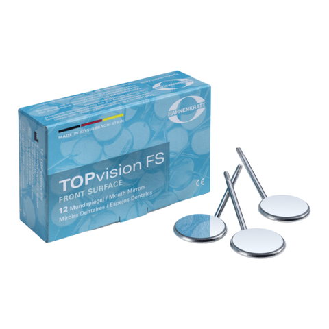 Hahnenkratt TOPvision FS Ti/Cr – Dental Mirrors (12 pcs)